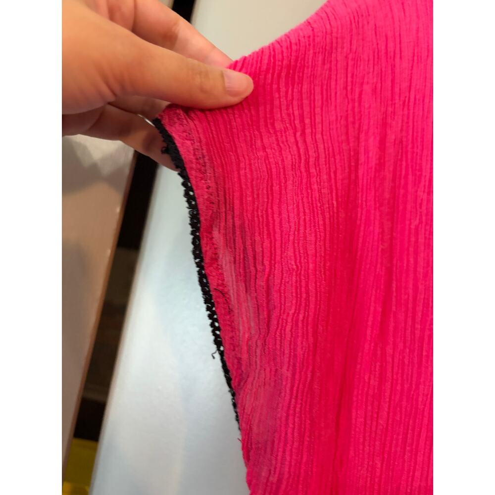 Zadig & Voltaire Womens Size Medium Fuschia Pink Regale Crepon Tunic Dress - Picture 10 of 11